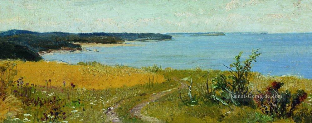 Blick auf den Strand klassische Landschaft Ivan Ivanovich Ölgemälde